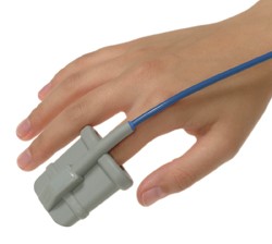 Adult silicone soft tip finger probe-oximeter-1m              